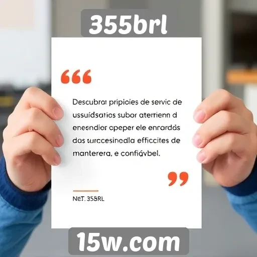 Opiniões de usuários sobre o serviço 355brl